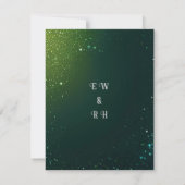 Elegant Sparkle Wedding RSVP Karte (Rückseite)