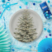 Elegant Sparkling Christmas Tree Paper Plates Pappteller (Party)