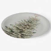Elegant Sparkling Christmas Tree Paper Plates Pappteller (Schrägansicht)