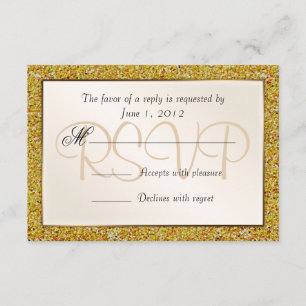 Elegant Sparkling Gold Sweet 16 Glitzer UAWG RSVP Karte