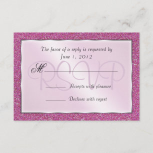 Elegant Sparkling Pink Sweet 16 Glitzer UAWG RSVP Karte