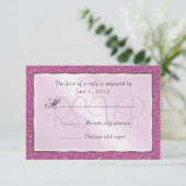 Elegant Sparkling Pink Sweet 16 Glitzer UAWG RSVP Karte (Stehend Vorderseite)
