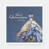 Elegant Sparkling Quinceanera Dress Serviette (Vorderseite)