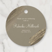 Elegant Sparkling Vielen Dank Abschluss Real Geschenkanhänger (Rückseite)