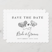 Elegant speichern Sie die Datumskarten für die Frü Save The Date (Vorne/Hinten)