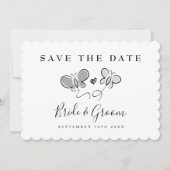 Elegant speichern Sie die Datumskarten für die Frü Save The Date (Vorderseite)