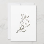 Elegant speichern Sie die Datumskarten Grauer Blum Save The Date (Rückseite)