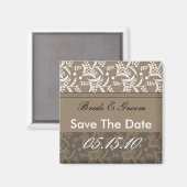 Elegant speichern Sie die Datumsmagnete. Magnet (Vorderseite/Rückseite)