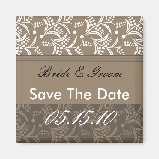 Elegant speichern Sie die Datumsmagnete. Magnet (Vorne)