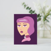 Elegant Spider Lady Postkarte (Stehend Vorderseite)