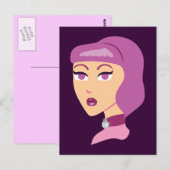 Elegant Spider Lady Postkarte (Vorne/Hinten)