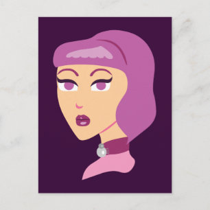 Elegant Spider Lady Postkarte