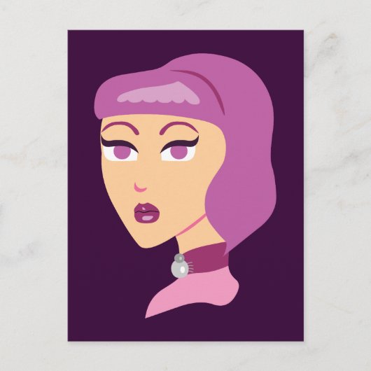 Elegant Spider Lady Postkarte (Vorderseite)