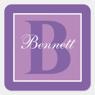 Elegant Split Initial Quadratischer Aufkleber