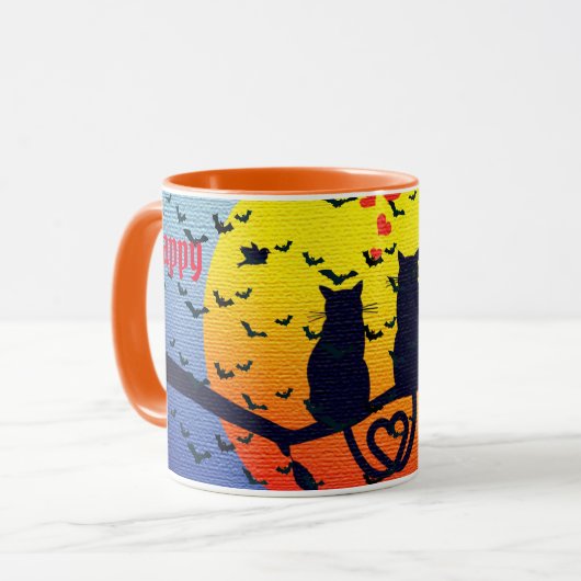 Elegant Spooky Halloween Tasse (Vorderseite Links)