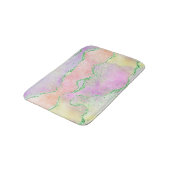 Elegant Spring Agate | Spielende Imitate Grüner Gl Badematte (Schrägansicht)
