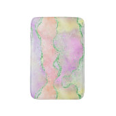 Elegant Spring Agate | Spielende Imitate Grüner Gl Badematte (Vorderseite Vertikal)