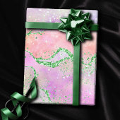 Elegant Spring Agate | Spielende Imitate Grüner Gl Geschenkpapier