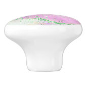 Elegant Spring Agate | Spielende Imitate Grüner Gl Keramikknauf (Seitenansicht)