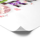 Elegant Spring Blooms Floral Typography Photo Coll Poster (Ecke)