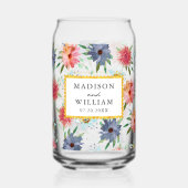 Elegant Spring Boho Chic Greenery Wildblume Dosenglas (Vorderseite)