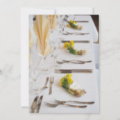Elegant Spring Daffodil Place Setting Formal Weddi Einladung (Rückseite)