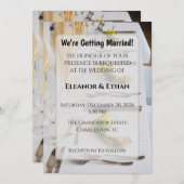 Elegant Spring Daffodil Place Setting Formal Weddi Einladung (Vorne/Hinten)