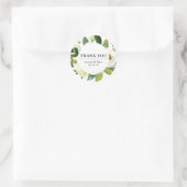 Elegant Spring Floral Wedding Vielen Dank Runder Aufkleber (Tasche)