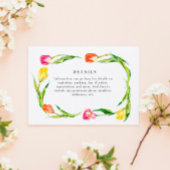 Elegant Spring Flower Tulip Bridal Shower RSVP Karte