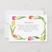 Elegant Spring Flower Tulip Bridal Shower RSVP Karte (Vorderseite)