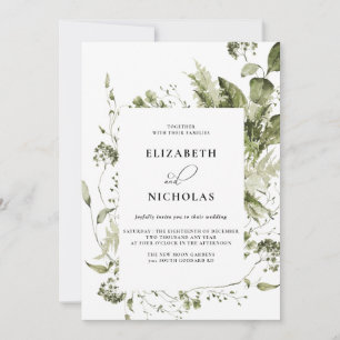 Elegant Spring Greenery   Hochzeit Einladung