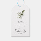 Elegant Spring Greenery | Wedding Thank You Geschenkanhänger (Vorderseite)