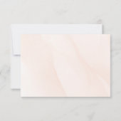 Elegant spring orange flowers with Golden tones RSVP Karte (Rückseite)