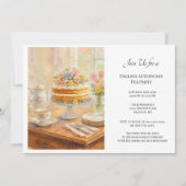 Elegant Spring Tea Party  Einladung (Vorderseite)