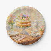 Elegant Spring Tea Party  Pappteller (Vorderseite)
