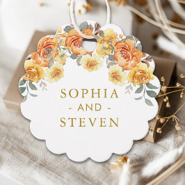 Elegant spring Wedding with tangerine flowers Geschenkanhänger