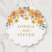 Elegant spring Wedding with tangerine flowers Geschenkanhänger (Vorderseite)