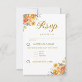 Elegant spring Wedding with tangerine flowers RSVP Karte (Vorderseite)