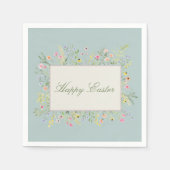 Elegant Spring Wildflower Easter Serviette (Vorderseite)