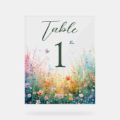 Elegant Spring Wildflower Rose Garden Birds Acrylschild (Vorderseite)