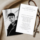 Elegant St. Francis Foto Prayer Card Visitenkarte