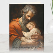 Elegant St. Joseph & Jesus Scripture Verse Karte