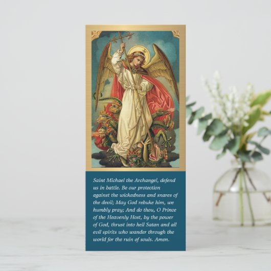 Elegant St. Michael Prayer Religiös (Stehend Vorderseite)