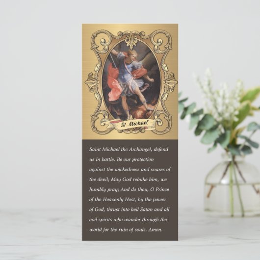 Elegant St. Michael Prayer Religiös (Stehend Vorderseite)