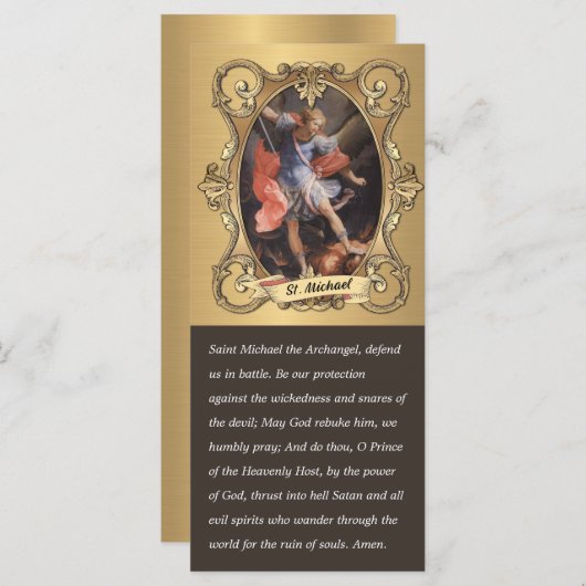 Elegant St. Michael Prayer Religiös (Vorne/Hinten)