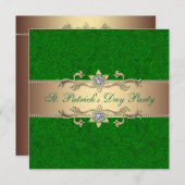 Elegant St. Patrick's Day Party Einladung Green (Vorne/Hinten)