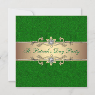 Elegant St. Patrick's Day Party Einladung Green