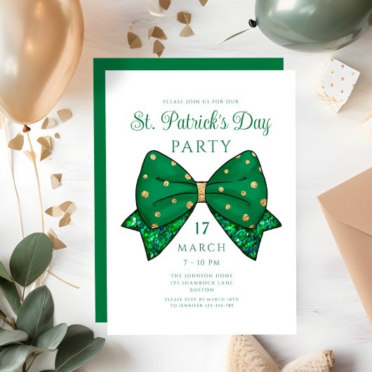 Elegant St. Patrick's Day Party Invitation Einladung