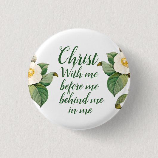 Elegant St. Patrick's Prayer Button (Vorderseite)