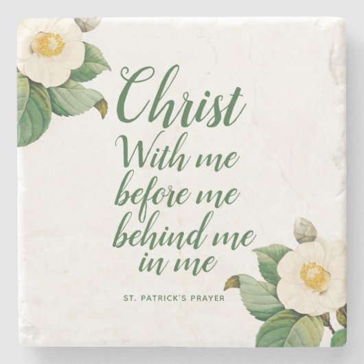 Elegant St. Patrick's Prayer Steinuntersetzer (Vorderseite)